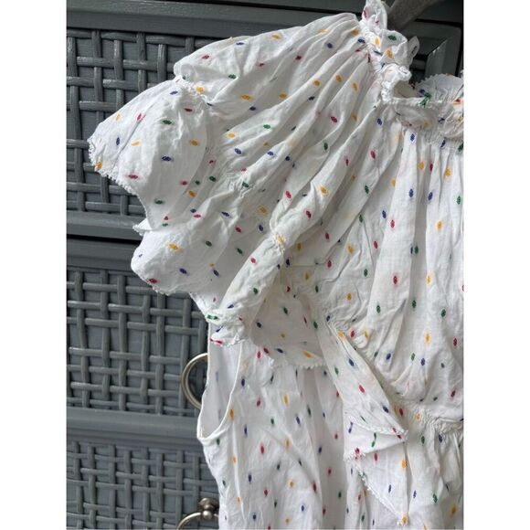 NWOT never a wallflower Primary Swiss Dot blouse, Small $189 A33 - Picture 6 of 9